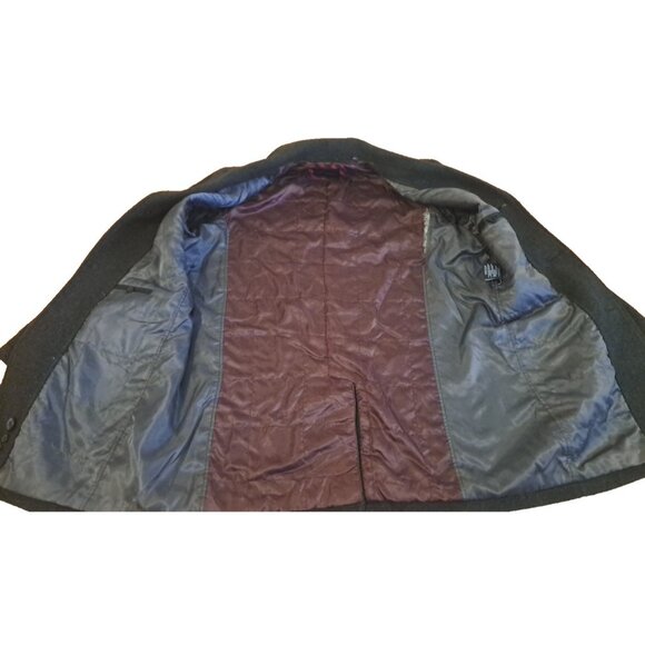 Mens Tommy Hilfiger Wool Blend Coat Charcoal Gray 5 Pocket Career Hipster XL - Picture 5 of 9